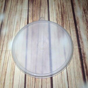 Vintage Tupperware Round Replacement Lid #227-42 Clear Sheer